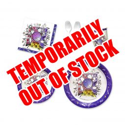 Smash Bowl Party Place Setting Kit - 7 & 9 Inch Plates with Sporks