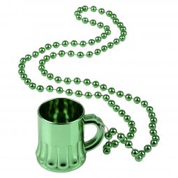 St. Patrick's Day Mug Beaded Necklaces - 12 Count