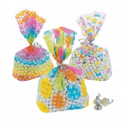 Easter Cellophane Bags - 12 Count