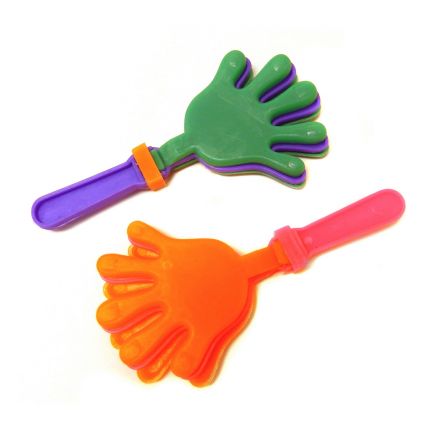 Neon Hand Clappers -- Colorful Noisemakers