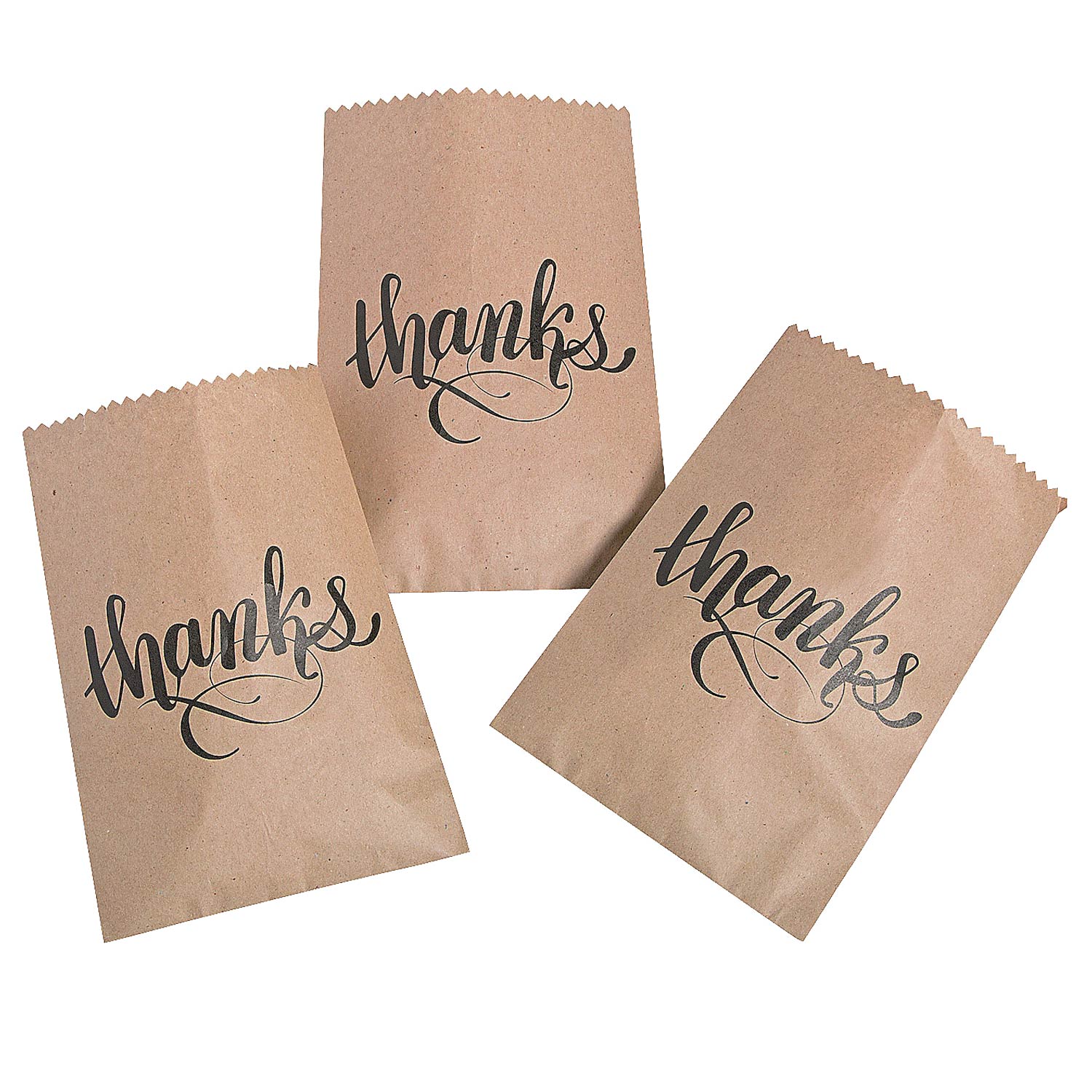 "Thanks" Paper Treat Bags 50 Count Rebecca's Toys & Prizes
