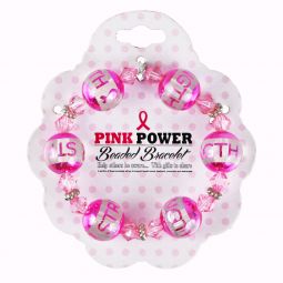 Pink Power Bead Bracelet
