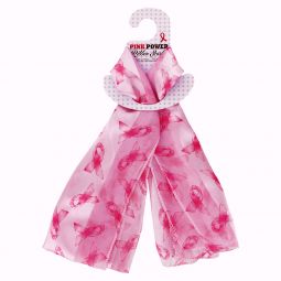 Pink Power Ribbon Scarf