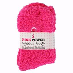 Pink Power Ribbon Socks - Pink - Pair