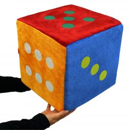 Plush Giant Dice - 12 Inch - Multicolored
