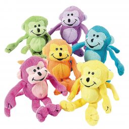Plush Neon Monkeys - 6 Inch - 12 Count