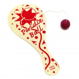 Wooden Paddle Ball Games - 12 Count