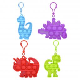 Dinosaur Bubble Popper Clip-on - 3 1/2 to 4 Inch - Assorted