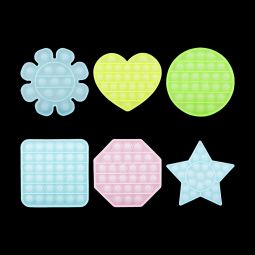 Glow In The Dark Bubble Popper - 5 Inch - Assorted