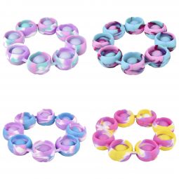 Pastel Tie-Dye Bubble Popper Bangle - 4 Inch - Assorted Colors