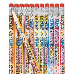 Jesus Loves Me Pencils - 24 Count