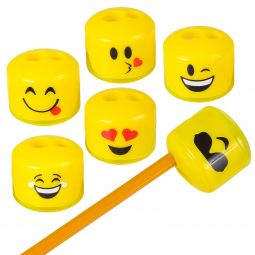 Emoji Pencil Sharpeners - 24 Count