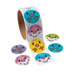 Bunny & Chick Stickers Roll - 100 Count
