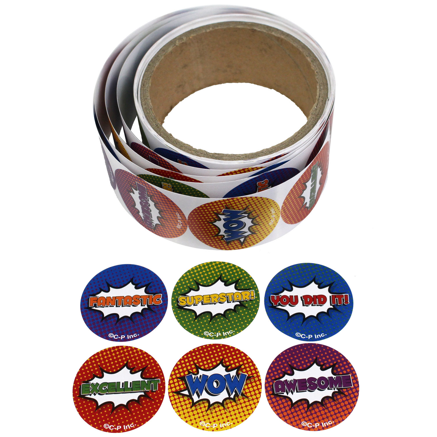 Superman Stickers 100 per roll