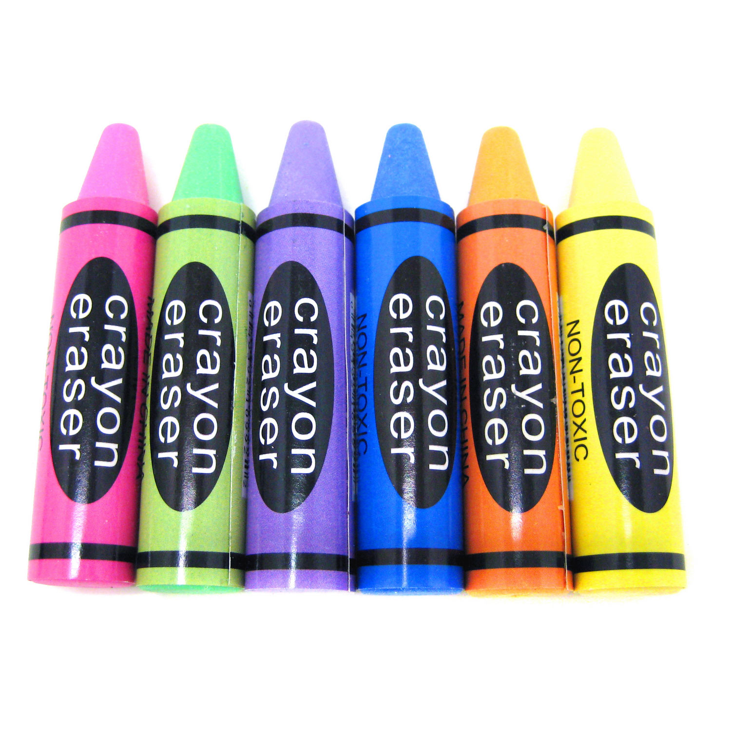Crayon Shaped Erasers - 36 Count: Rebecca's Toys & Prizes