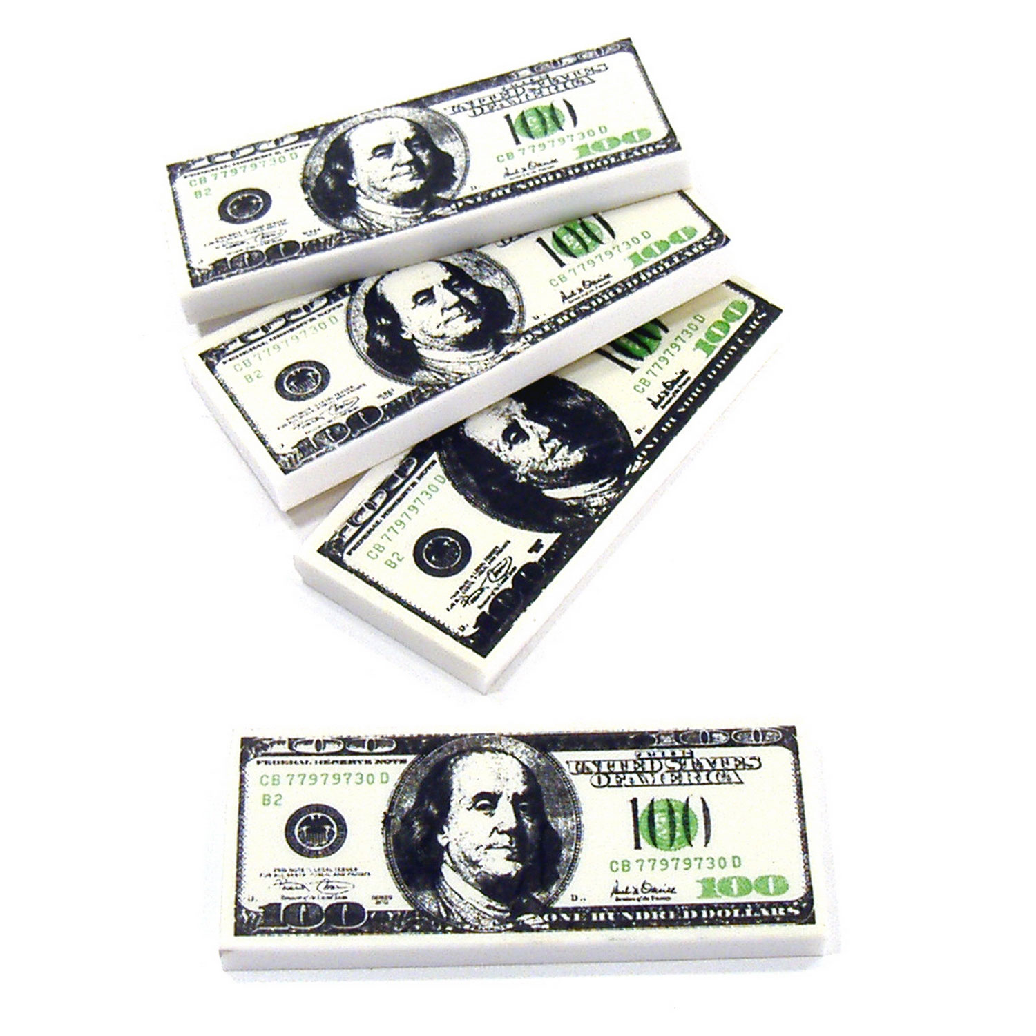 Hundred Dollar Bill Erasers 36 Count Rebecca's Toys & Prizes