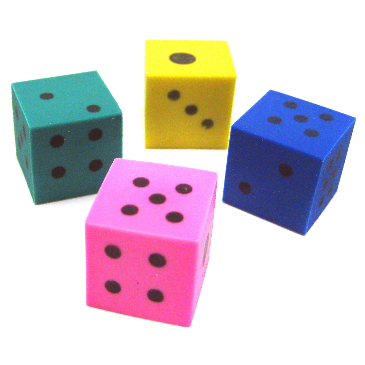 Dice Erasers 1/2 Inch 144 Count Rebecca's Toys & Prizes
