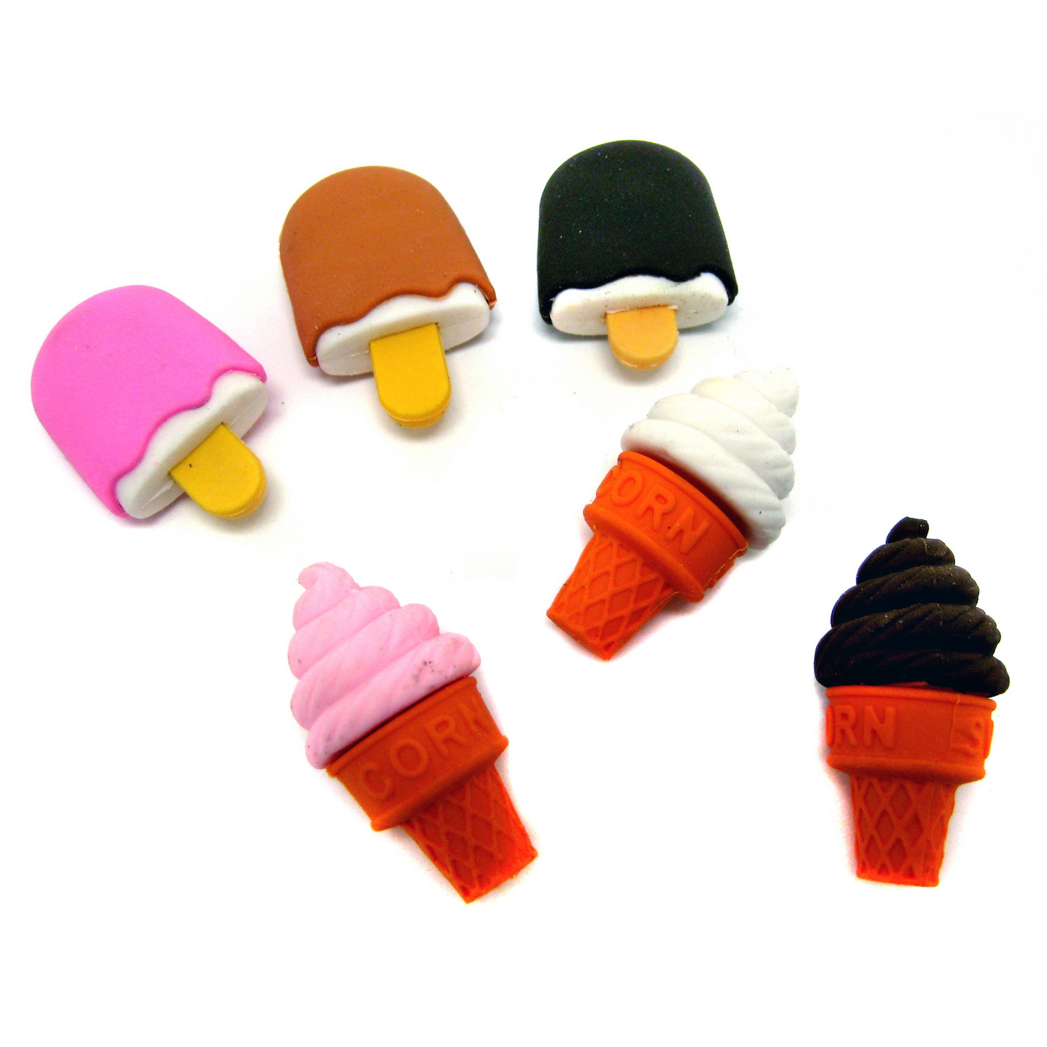 Ice Cream Erasers 48 Count Rebecca's Toys & Prizes
