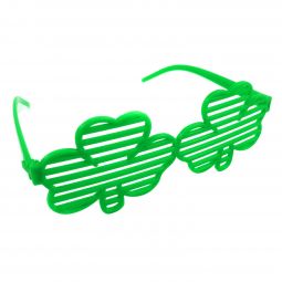 Slotted Shamrock Sunglasses - 12 Count