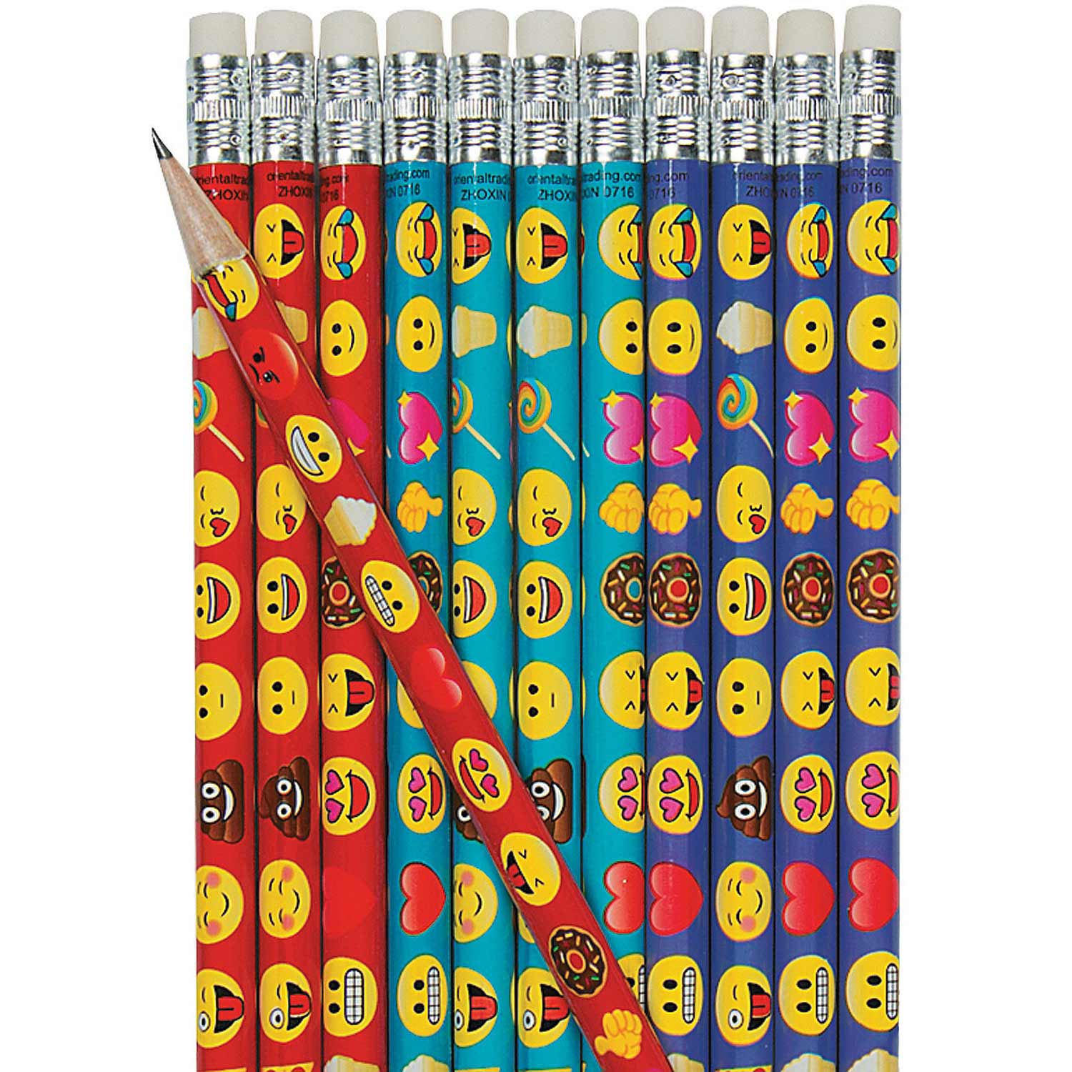 Emoji Pencils 24 Count Rebecca's Toys & Prizes