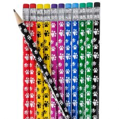 Paw Print Pencils - 12 Count